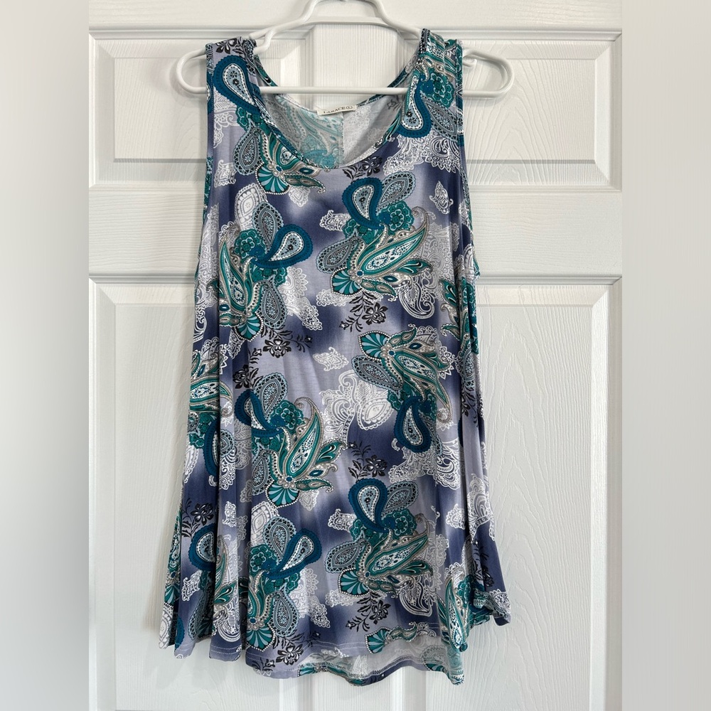 Paisley Print Tank Top